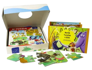 Darkové balení puzzle ZOO a leporelo ZOO