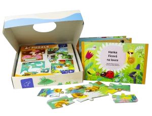 Darkové balení puzzle FARMA a leporelo LOUKA