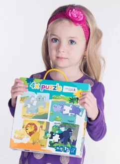 Obrázek produktu 4x Puzzle Zvířátka v Africe
